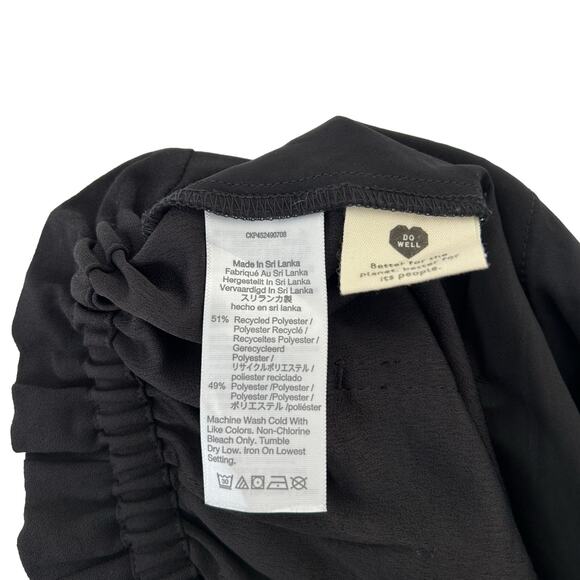 Madewell Black Drapey Drawstring Paperbag Pants Sz 4 - Picture 4 of 8